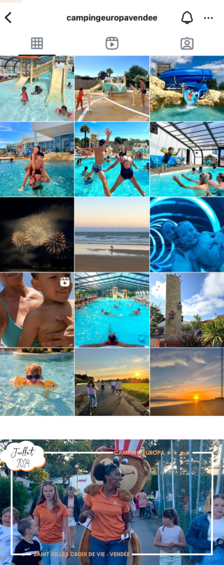 Image et communication pour le camping Europa