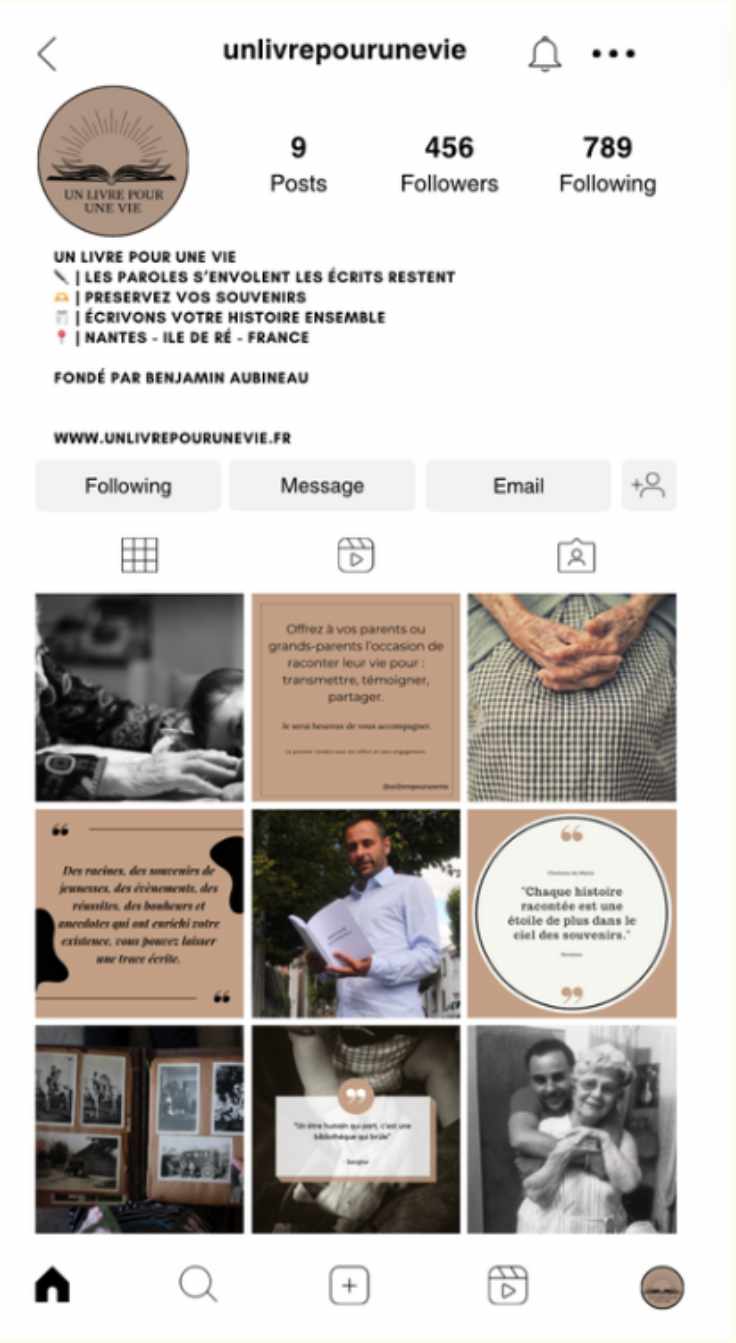 Compte Instagram Un Livre Pour Une Vie